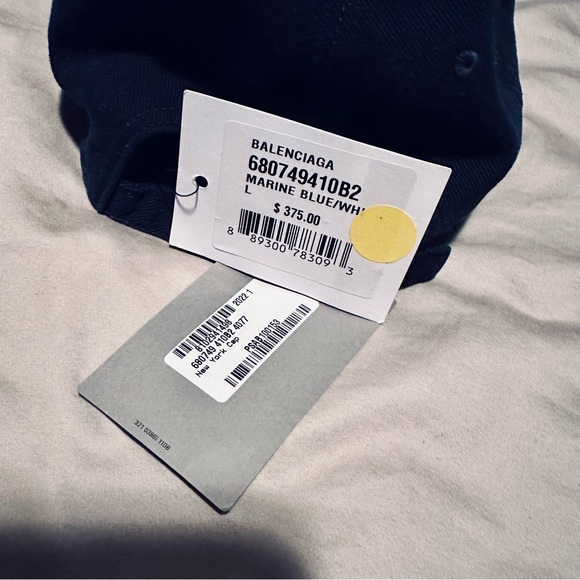 NWT Authentic Balenciaga “NEW YORK” Dad Hat - navy/white - Picture 5 of 6